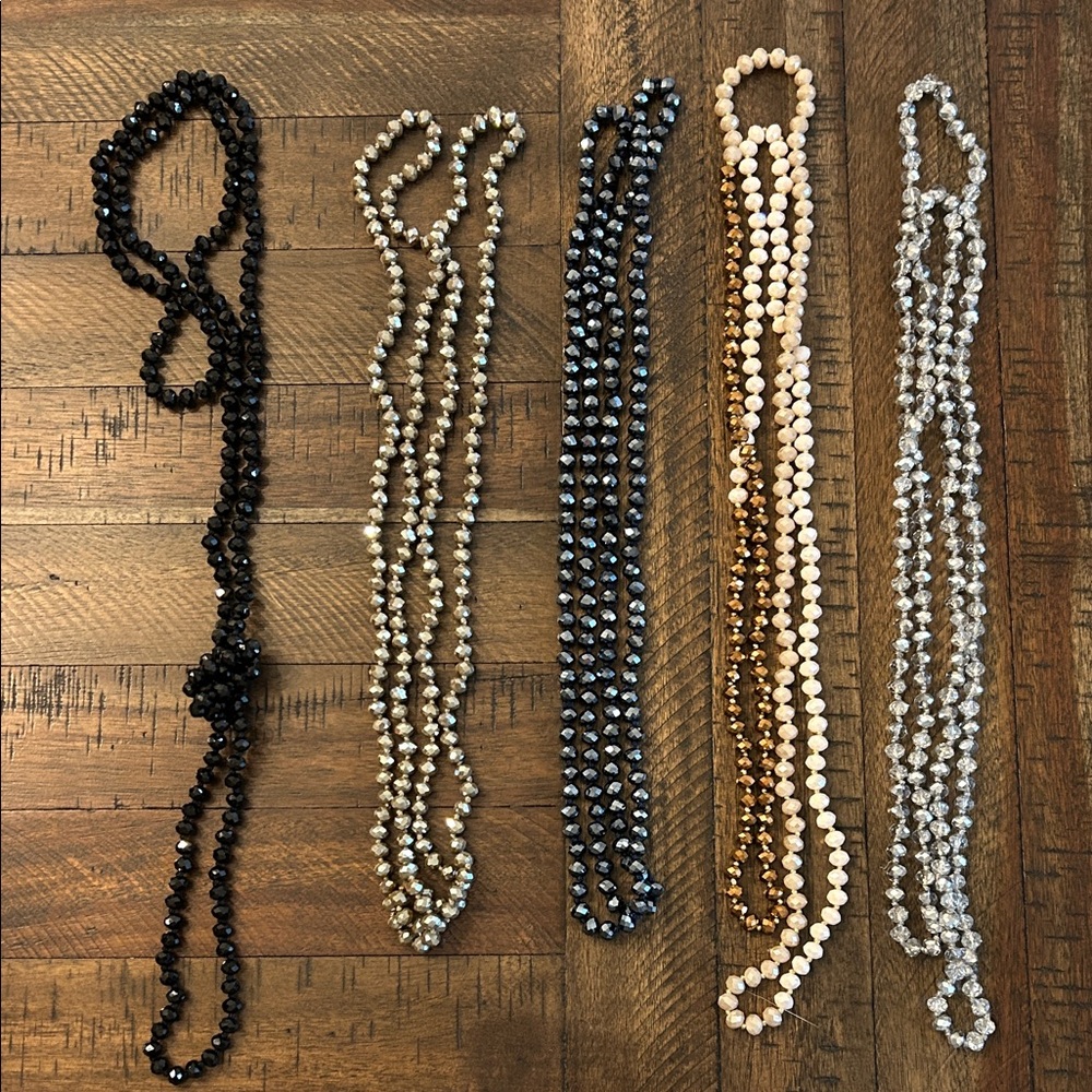 Elegant Multi-Color Beaded Necklace Set